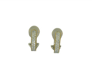 Two Tone Diamond Hoops