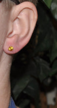 Load image into Gallery viewer, Round Yellow Sapphire Studs
