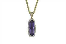 Load image into Gallery viewer, Elongated Amethyst Pendant
