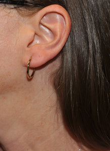 20 mm Yellow Gold Hoop Earrings