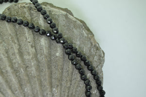 30 inch black spinel necklace