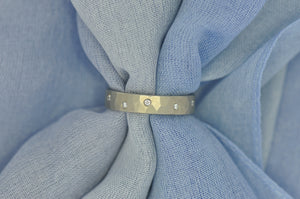 Ladies Siletz Wedding Band With Diamonds