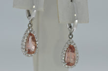 Load image into Gallery viewer, Rare Peachy-pink Topaz Dangles
