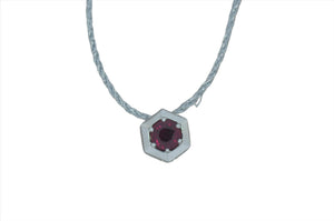 Ruby Hexagon Pendant