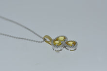 Load image into Gallery viewer, Three Pear-shaped Yellow Sapphire Pendant
