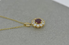 Load image into Gallery viewer, Ruby Flower Pendant
