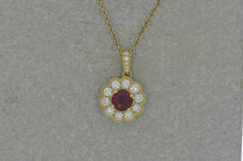 Load image into Gallery viewer, Ruby Flower Pendant
