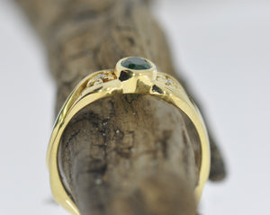 Emerald Wood Violet Ring
