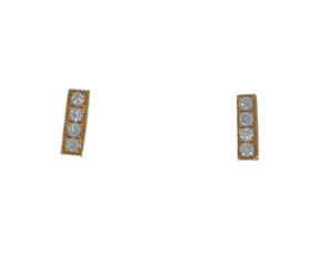 Short Diamond Stick Earrings