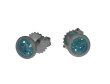 Load image into Gallery viewer, Blue Zircon Studs
