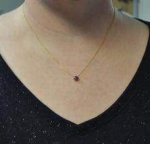 Load image into Gallery viewer, 6 mm Cabochon Ruby Necklace
