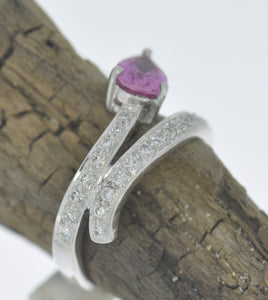 Pink Sapphire "Snake" Ring