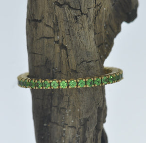 Tsavorite Garnet Eternity Band