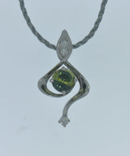 Load image into Gallery viewer, Clef Madagascar Blue-Green Sapphire Pendant

