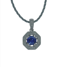 Load image into Gallery viewer, Octagonal Blue Sapphire Pendant
