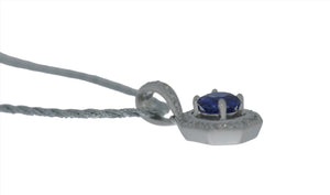 Octagonal Blue Sapphire Pendant