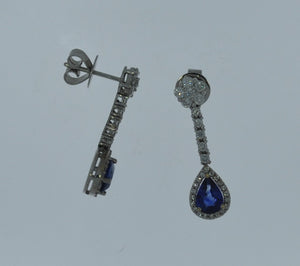 Gorgeous and Dressy Blue Sapphire Dangles