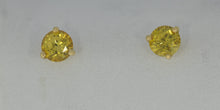Load image into Gallery viewer, Round Yellow Sapphire Studs
