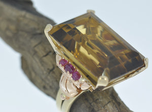 Brownish Citrine Eye-Opening Ring