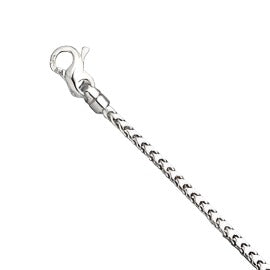 16 inch Light Weight Franco Chain in 14 kt White Gold