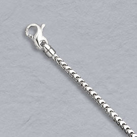 Light Weight Franco Chain in 14 kt White Gold