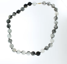 Load image into Gallery viewer, Tourmalinated Quartz Beaded Necklace
