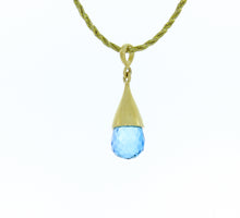 Load image into Gallery viewer, Blue Topaz Briolette Pendant
