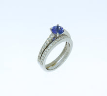 Load image into Gallery viewer, Purplish-Blue Sapphire Wedding Set
