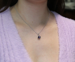 Amethyst Pendant with Gold Beads