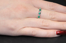 Load image into Gallery viewer, Emerald and Diamond Ring by Spark Creations
