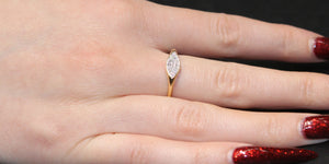 Pave Ring in Yellow Gold