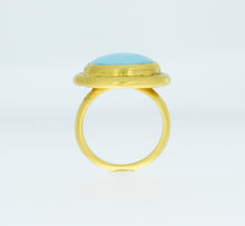 Load image into Gallery viewer, Turquoise Wrapped in 24 kt Gold
