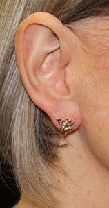 Blue Sapphire Trillium Earrings
