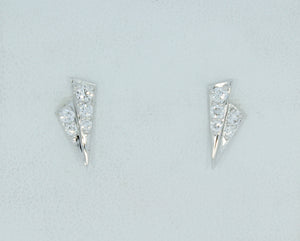 Lightning Bolt Diamond Earrings
