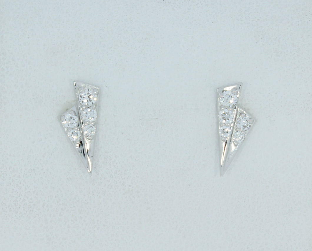 Lightning Bolt Diamond Earrings