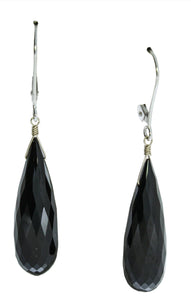 Long Black Spinel Drops