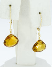 Load image into Gallery viewer, Citrine Briolette Dangle Earrings
