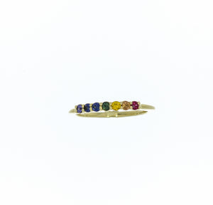 Rainbow Ring in Yellow Gold