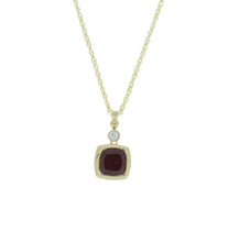 Load image into Gallery viewer, Garnet Pendant with Gold Beads
