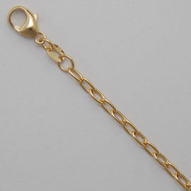 Elongated Oval Cable Chain in 14 kt Yellow Gold