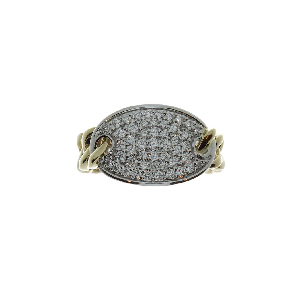 Pave'd Chain Link Ring