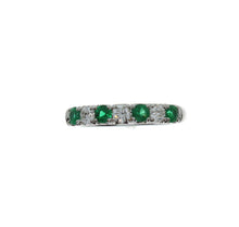 Load image into Gallery viewer, Emerald and Diamond Ring by Spark Creations
