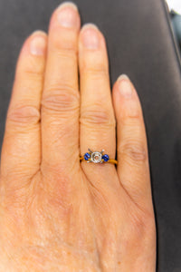 Blue Sapphire Semi Mount Ring