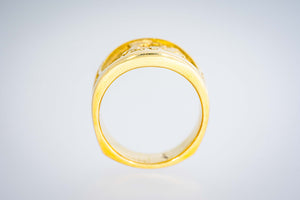 White Tail Deer Gold Ring by Paul Iwanaga