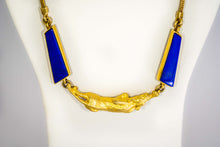 Load image into Gallery viewer, Gold Prowling Lioness Necklace by Paul Iwanaga
