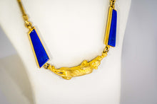 Load image into Gallery viewer, Gold Prowling Lioness Necklace by Paul Iwanaga
