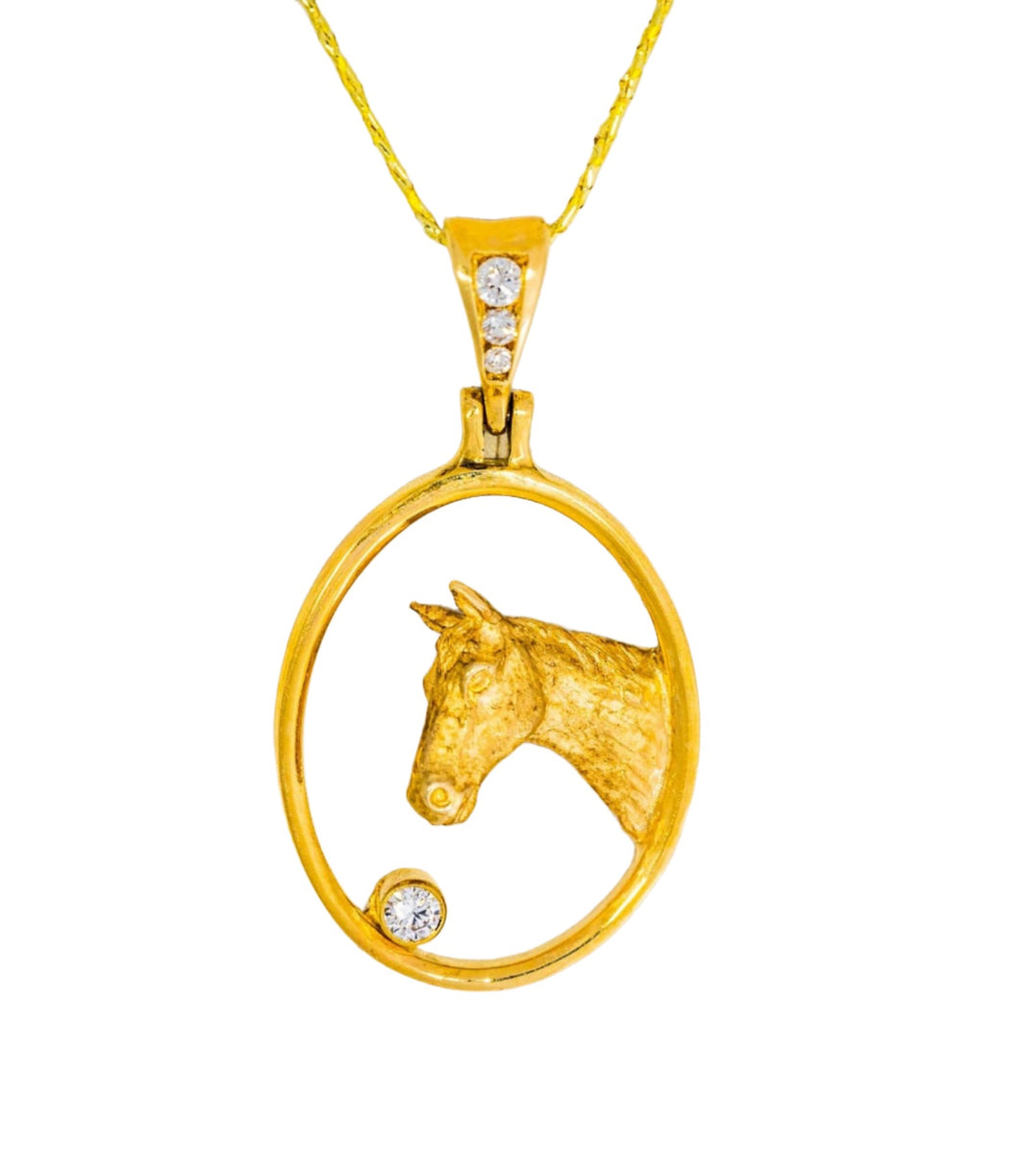 Gold Horse Pendant by Paul Iwanaga