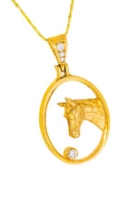Load image into Gallery viewer, Gold Horse Pendant by Paul Iwanaga
