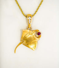 Load image into Gallery viewer, Gold Manta Ray Pendant by Paul Iwanaga
