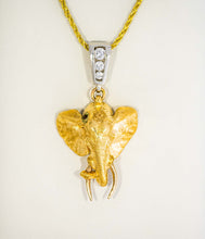 Load image into Gallery viewer, Gold Elephant Pendant by Paul Iwanaga

